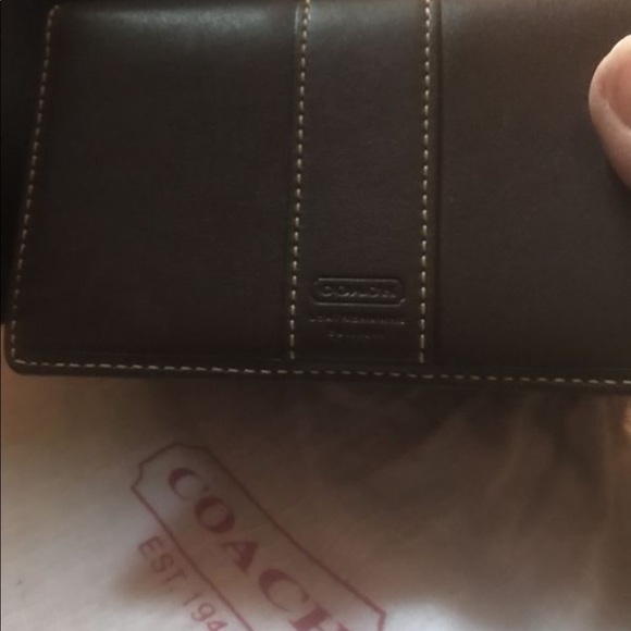 NWOT Mint Coach Leather Wallet, Brown - Picture 2 of 5